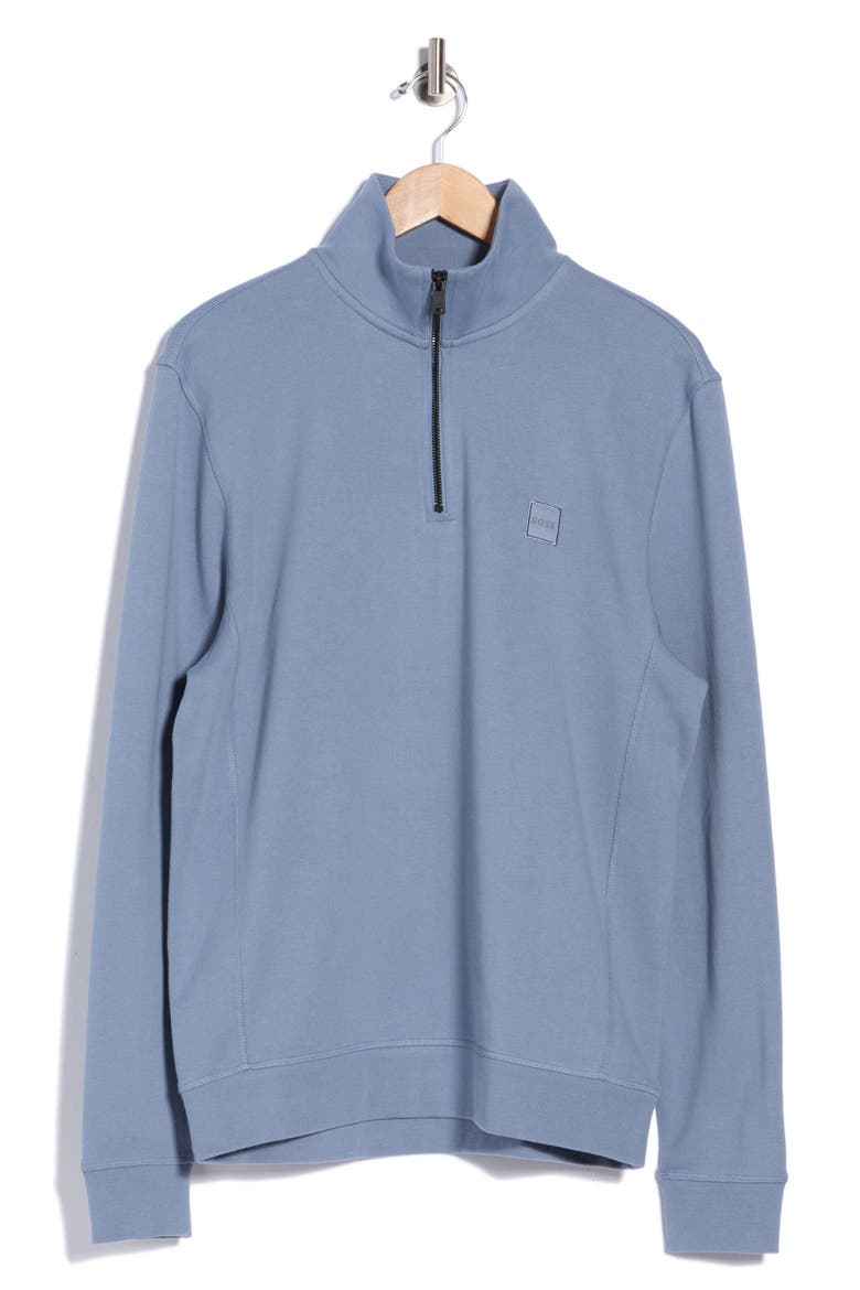 Zetrust Quarter Zip Sweatshirt, Main, color, MED BLUE