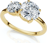 Bliss Diamond 1 1/2Ct Two Stone Toi Et Moi Diamond Ring 14k Gold or Pt Lab Grown