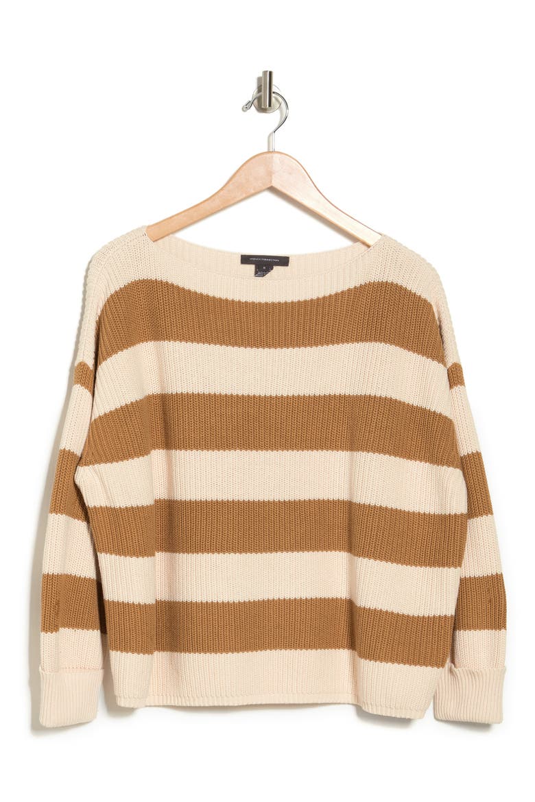 Mozart Stripe Sweater, Alternate, color, CAMEL/ CREAM