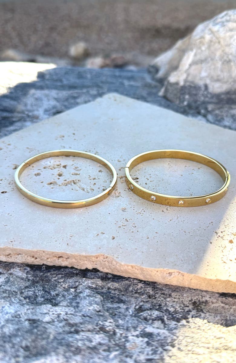 Adornia Set of 2 Bangle Bracelets, Alternate, color, 