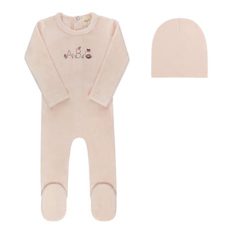 Embroidered ABC Collection - Footie & Hat