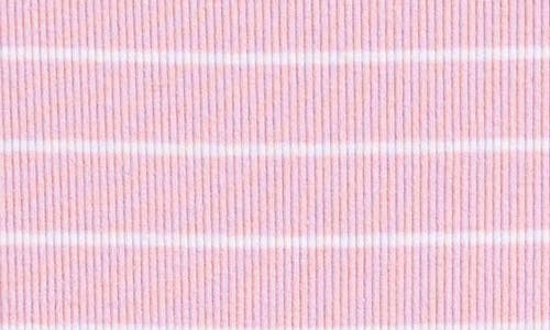 Nordstrom Kids' Double Ruffle Rib Dress In Purple Fragrant Stripe
