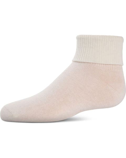 Ribbed Triple-Roll-Cuff Ankle Sock (Baby)