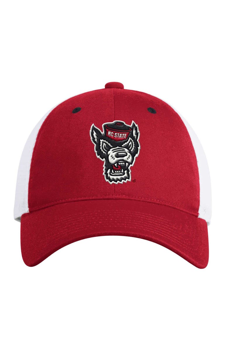 adidas Men's adidas Red NC State Wolfpack Mascot Slouch Trucker Adjustable Hat, Main, color, Red