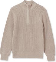 Lands' End Boys Quarter Zip Chunky Sweater