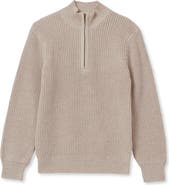 Lands' End Boys Quarter Zip Chunky Sweater