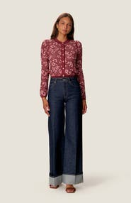 Rebecca Taylor Willa Cuffed Denim Pants