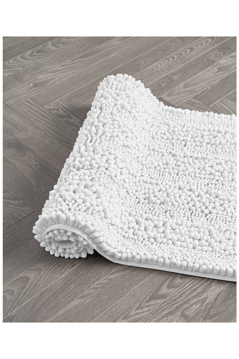 Chenille Set of 2 Bath Rugs, Alternate, color, WHITE