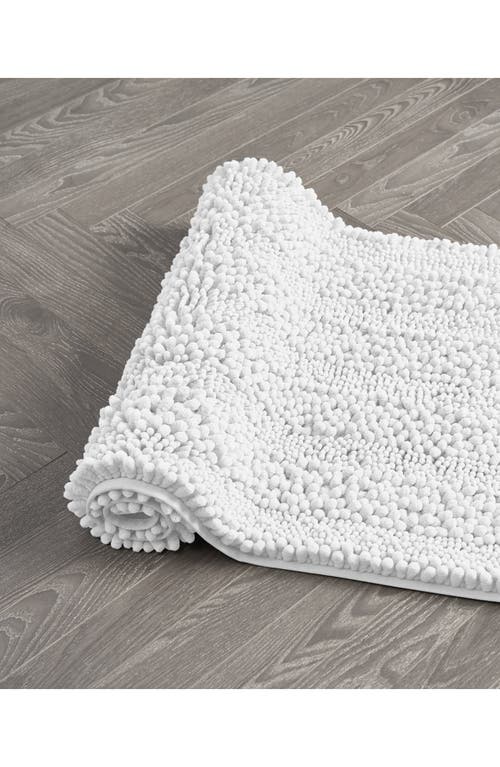 Laura Ashley Chenille Set Of 2 Bath Rugs In White