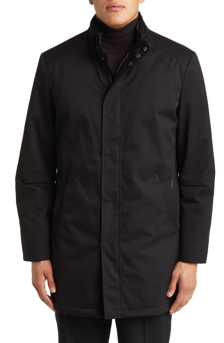 Hart Schaffner Marx Bryce Technical All Weather Water Resistant Coat, Alternate, color, Black