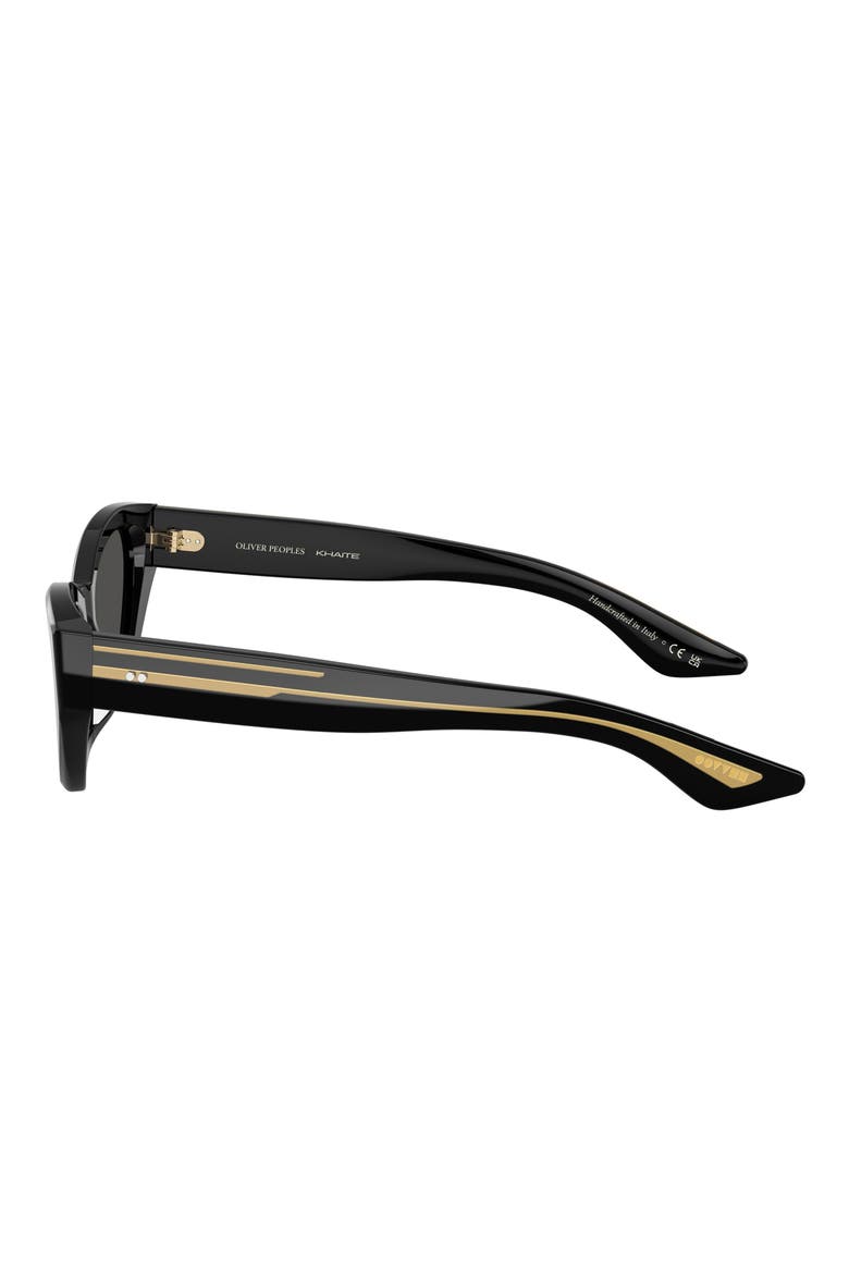 53mm Khaite Cat Eye Sunglasses, Alternate, color, BLACK / GREY