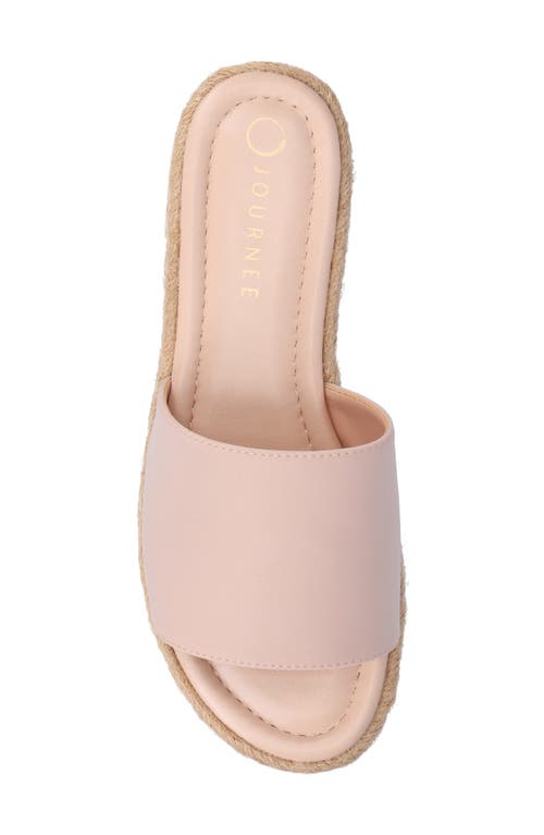 Shop Journee Collection Rosey Wedge Sandal In Blush