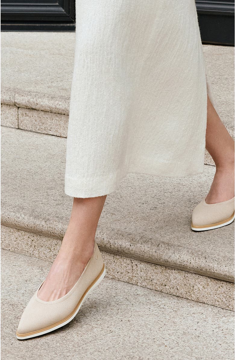 VIVAIA Pointed-Toe All-Day Standing Flats, Alternate, color, Almond