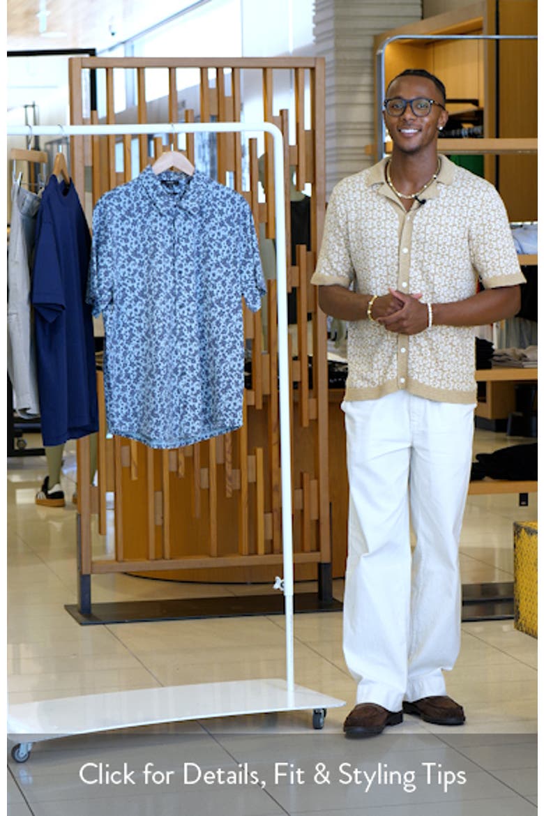 Floral Short Sleeve Button-Up Shirt video