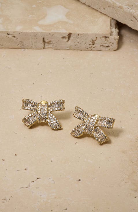 Alicia Crystal Bow Studs