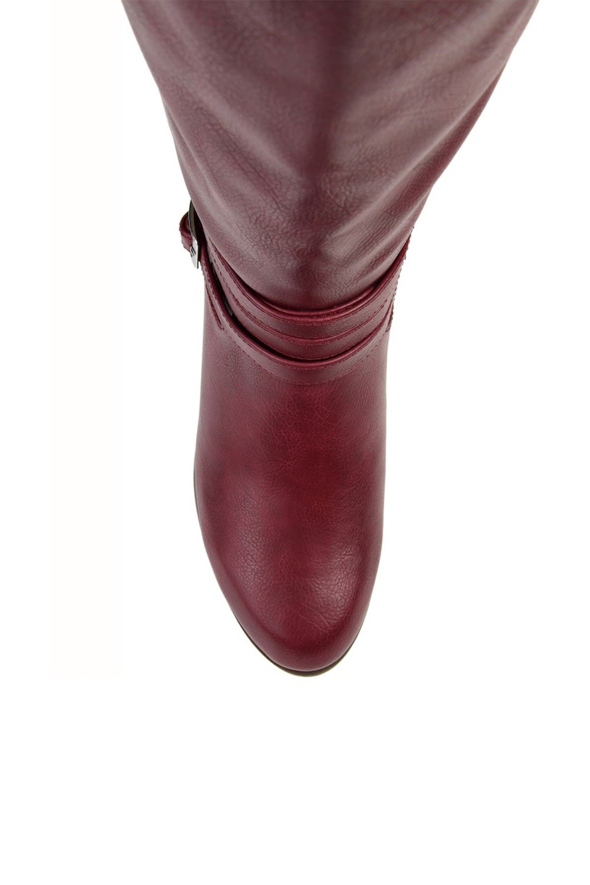 JOURNEE Ivie Tall Boot, Alternate, color, WINE