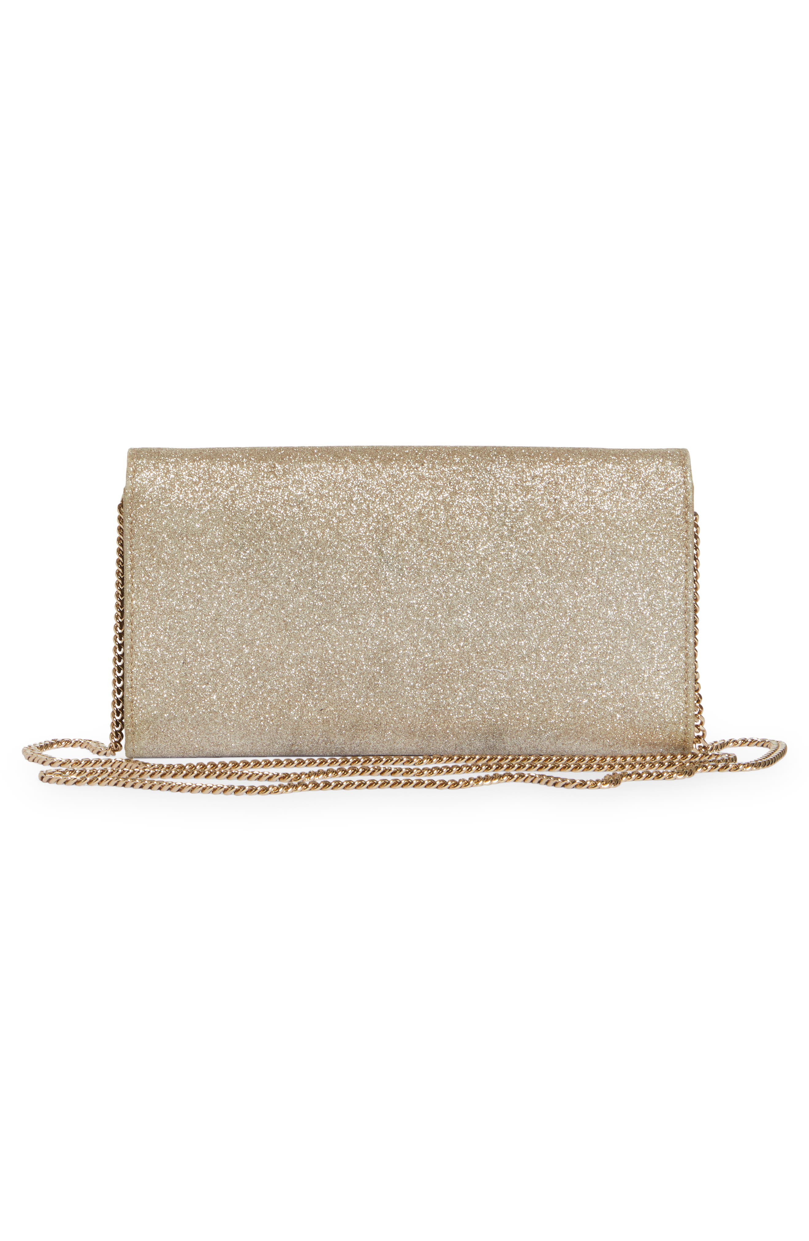 Jimmy Choo Emmie Dusty Glitter Clutch, Alternate, color, 