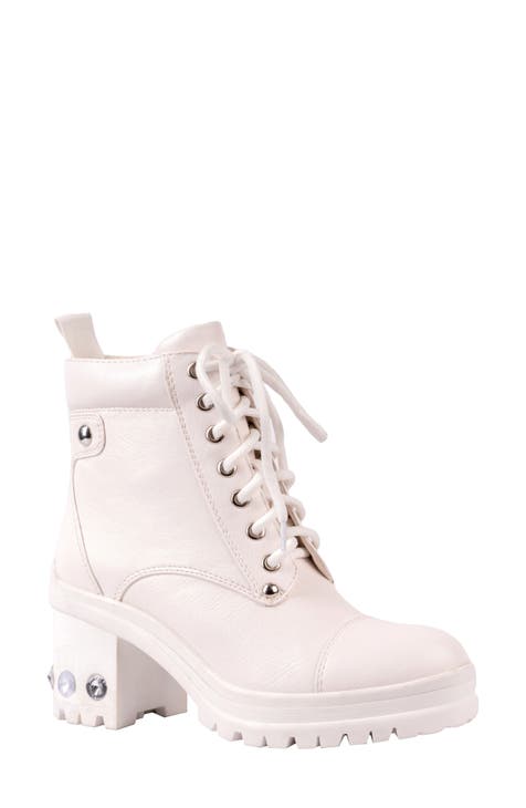 White lace up boots womens hotsell
