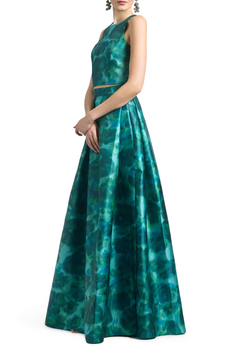 Sachin & Babi Watercolor Floral Print Maxi Skirt, Alternate, color, 