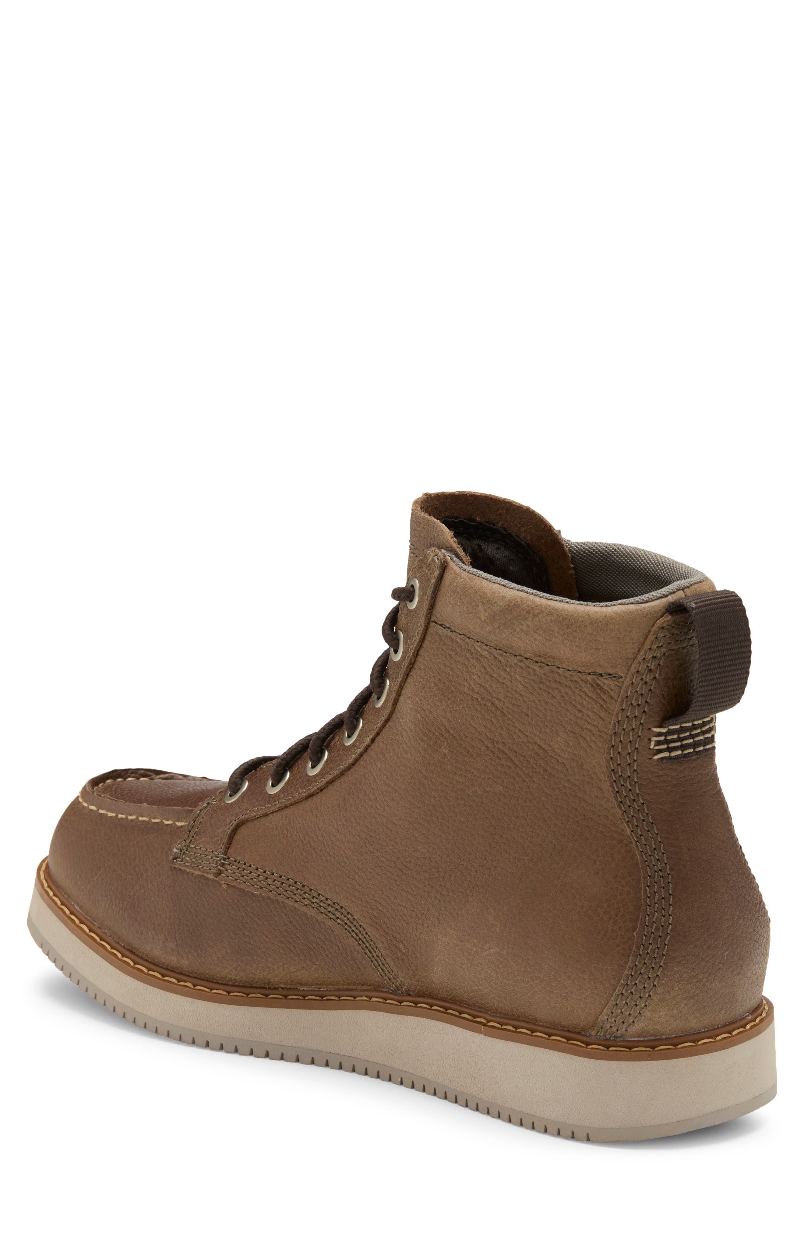Redwood Edge Essential Water Repellent Boot, Alternate, color, DARK BROWN FULL GRAIN