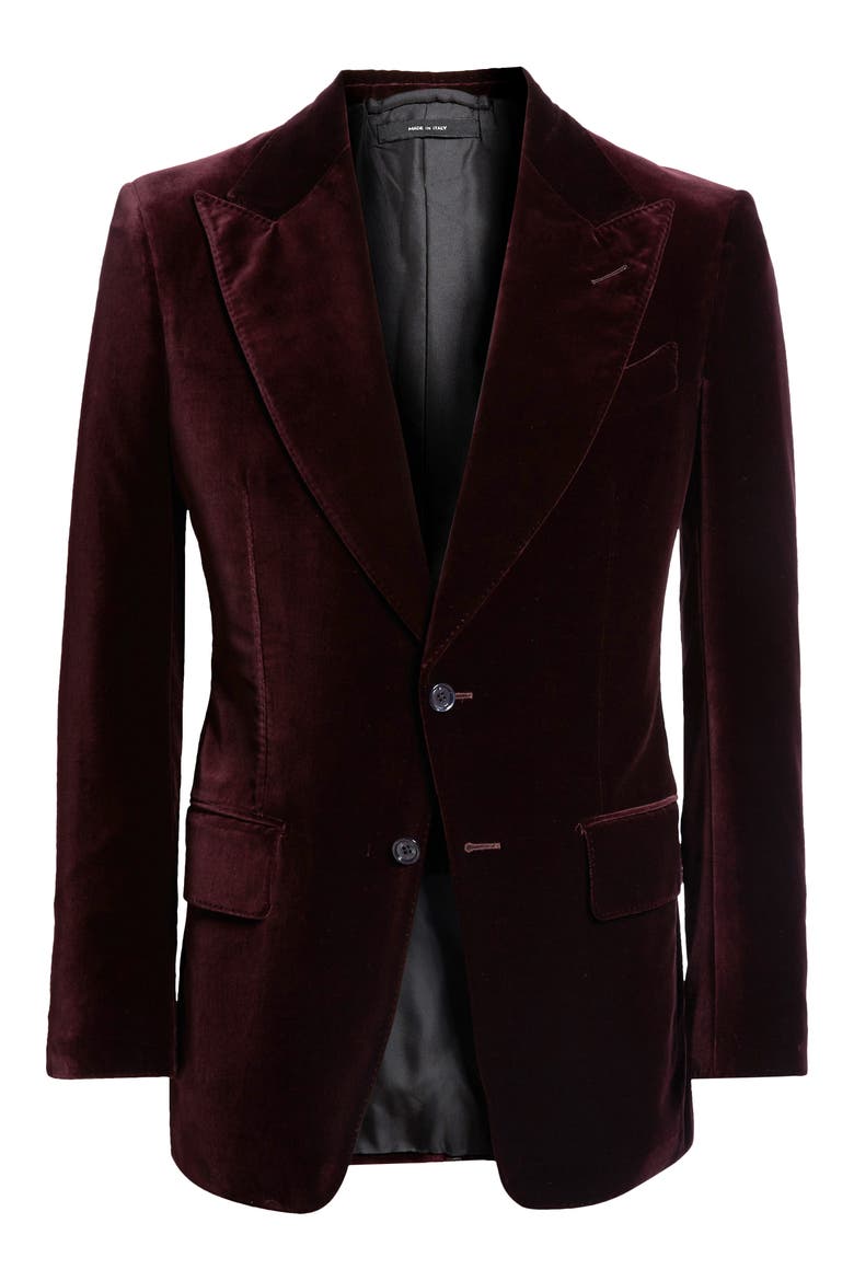 Atticus Cotton Velveteen Cocktail Jacket, Alternate, color, MULBERRY