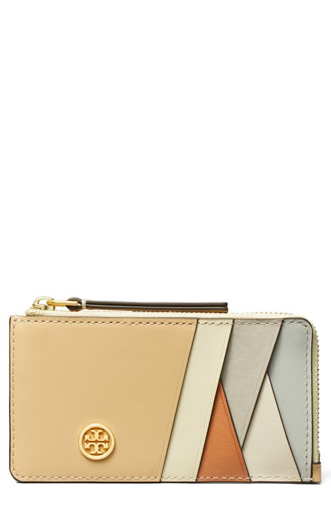 Robinson Patchwork Leather Top Zip Card Case