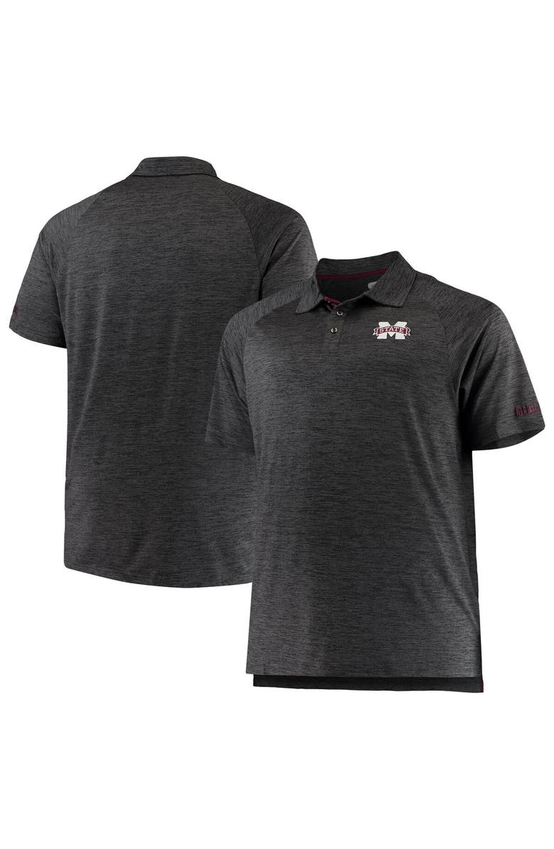 COLOSSEUM Men's Colosseum Black Mississippi State Bulldogs Big & Tall Down Swing Polo, Alternate, color, Black