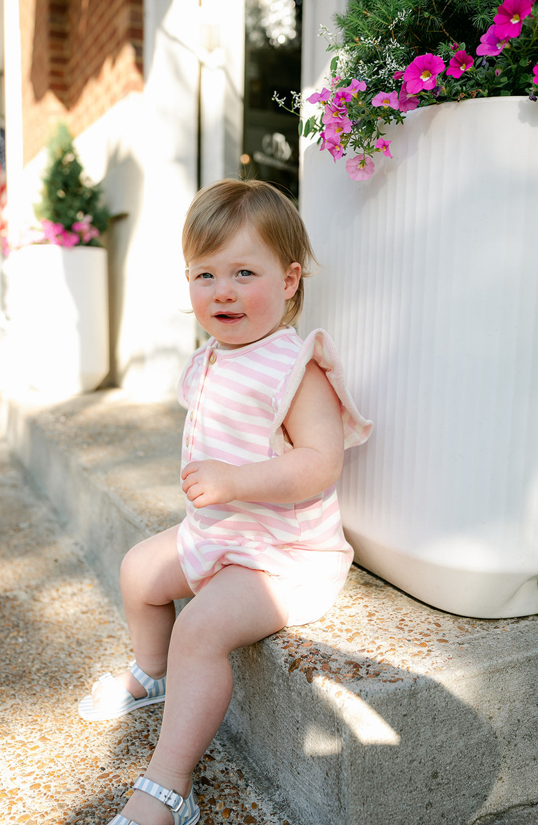 Little Paper Kids Hannah Bubble, Alternate, color, Pink / White Stripe
