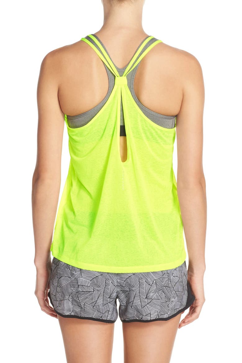 'Cool Breeze' Racerback Dri-FIT Tank, Alternate, color, VOLT/ REFLECTIVE SILVER