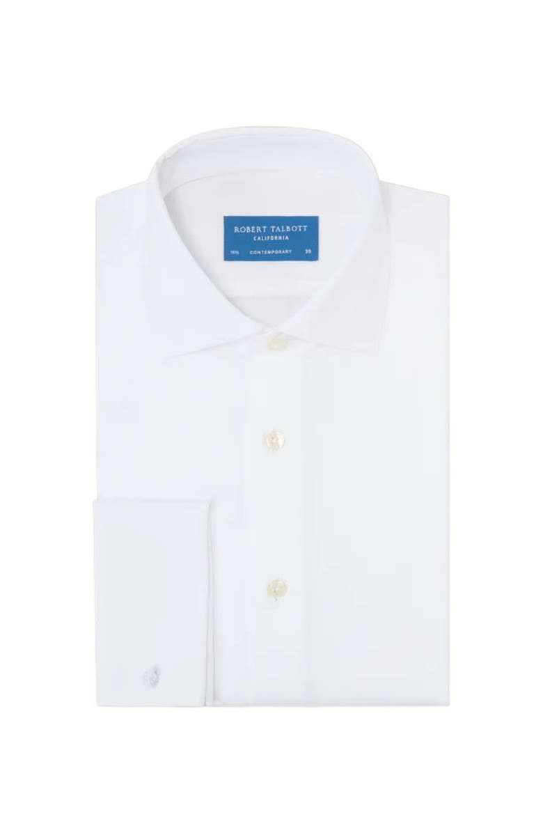 Robert Talbott Reynolds Pique Bib Formal Shirt in Contemporary Fit, Main, color, White
