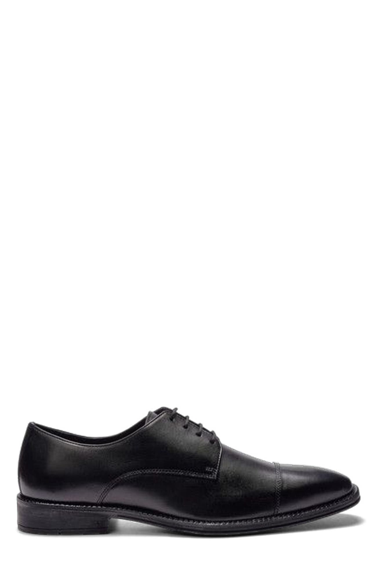 A. Veer Maddox Cap-toe Oxford, Main, color, Black Leather