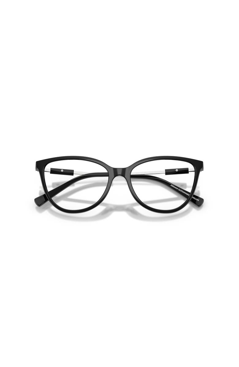 Armani Exchange 54mm Cat Eye optical glasses, Alternate, color, Black