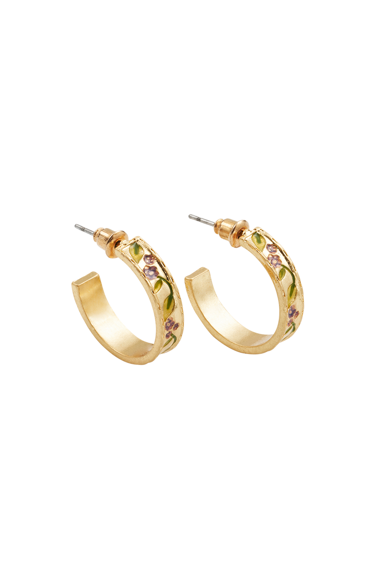 Fable England Blackberry Bramble Gold Hoop Earrings, Main, color, Gold