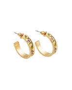 Fable England Blackberry Bramble Gold Hoop Earrings