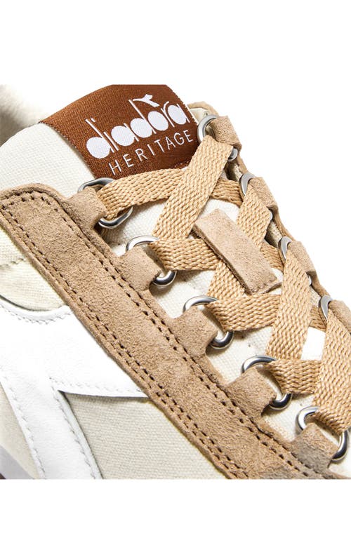 Diadora Stonewashed Canvas And Suede Sneakers