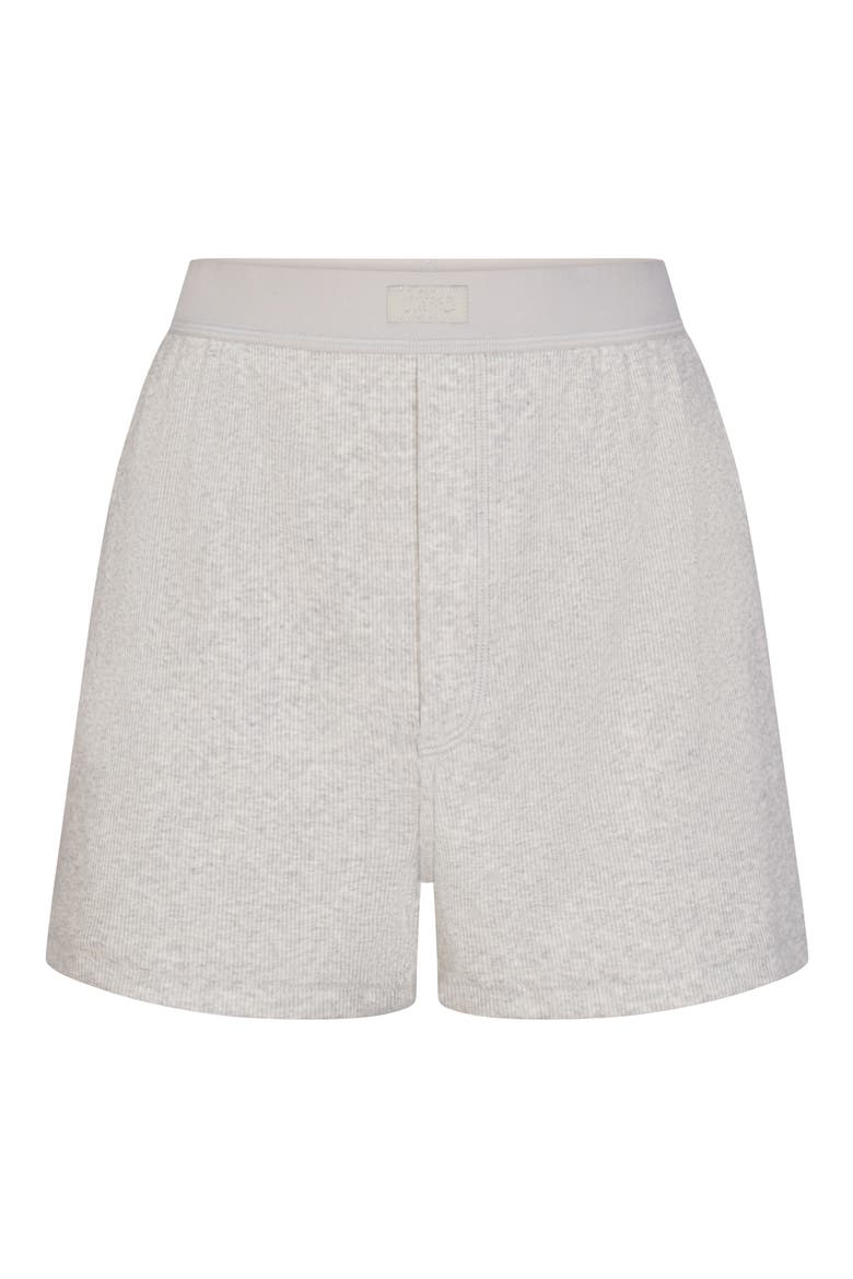 Rib Stretch Cotton Loose Boxers, Alternate, color, LIGHT HEATHER GREY