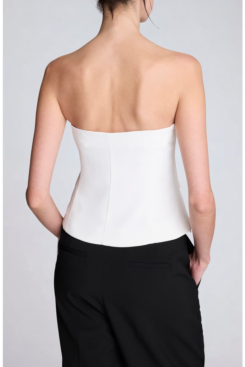 Pleated Strapless Top, Alternate, color, OYSTER
