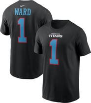 Nike Men's Nike Cam Ward Black Tennessee Titans Carbon Name & Number T-Shirt