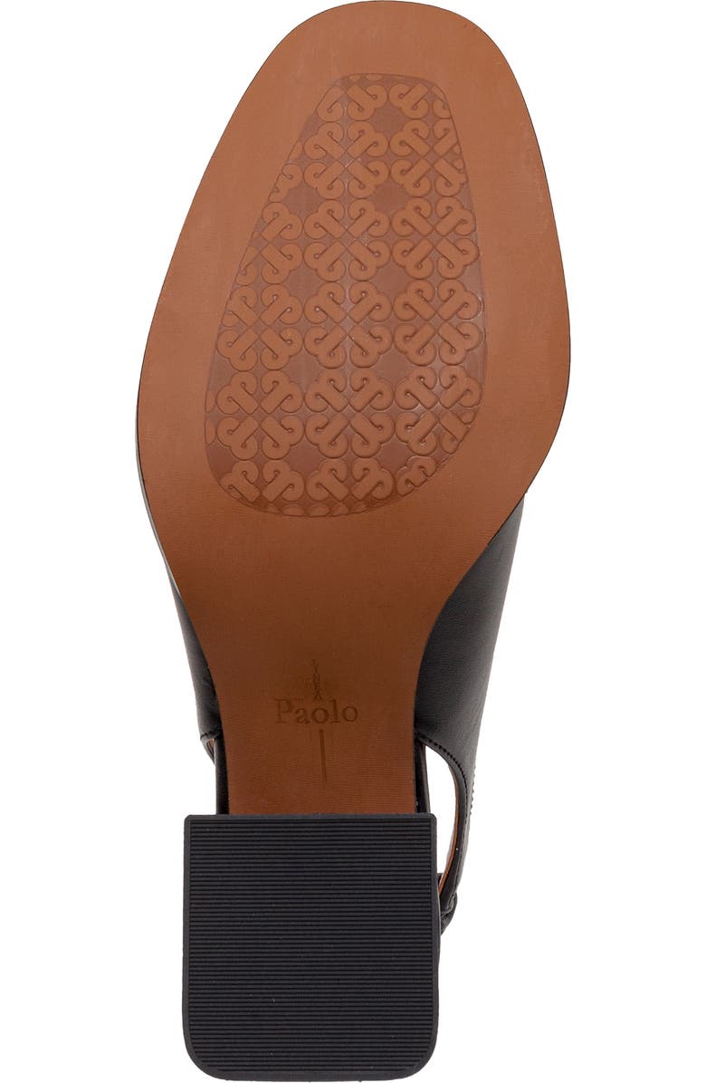 Linea Paolo Giana Block Heel Slingback Pump, Alternate, color, Black