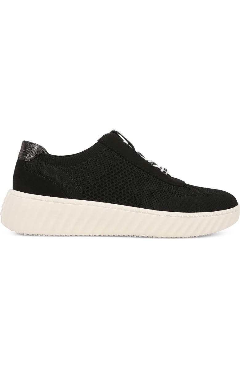 LifeStride Wanderer Wedge Sneaker, Alternate, color, Black Engineered Knit