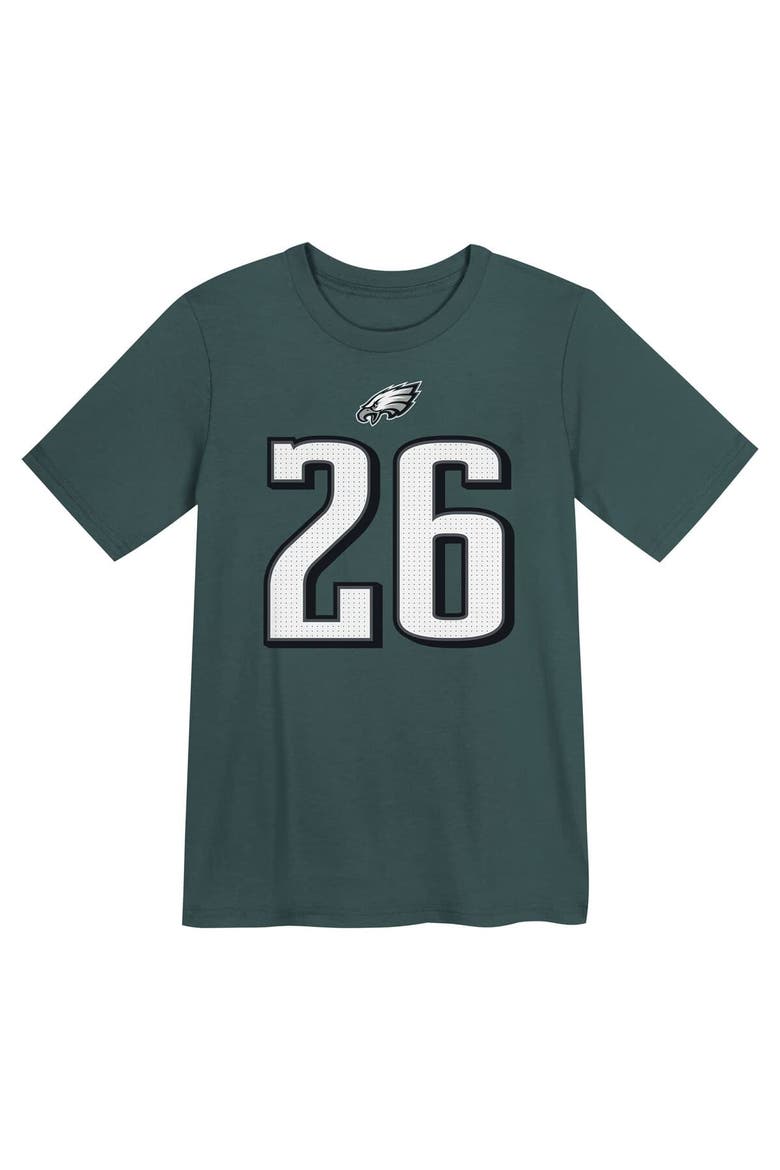 Preschool Nike Saquon Barkley Midnight Green Philadelphia Eagles Player Name & Number T-Shirt, Alternate, color, Green