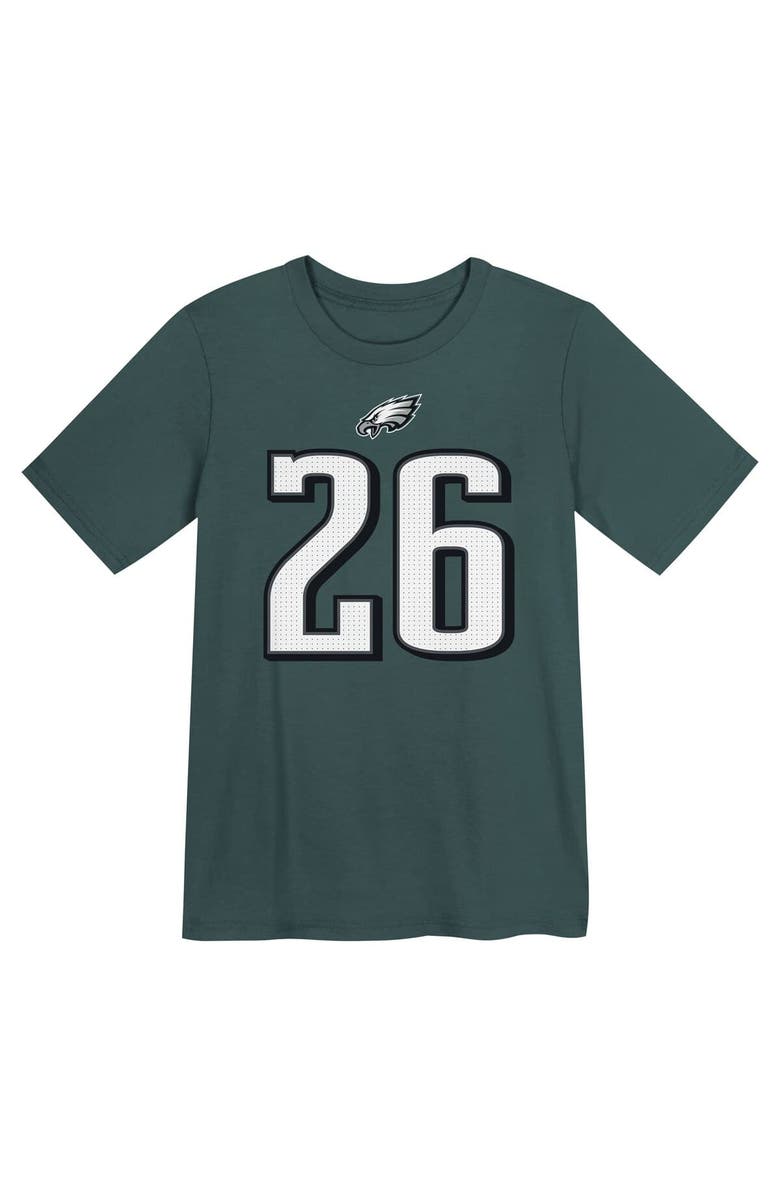 Nike Preschool Nike Saquon Barkley Midnight Green Philadelphia Eagles Player Name & Number T-Shirt, Alternate, color, Green