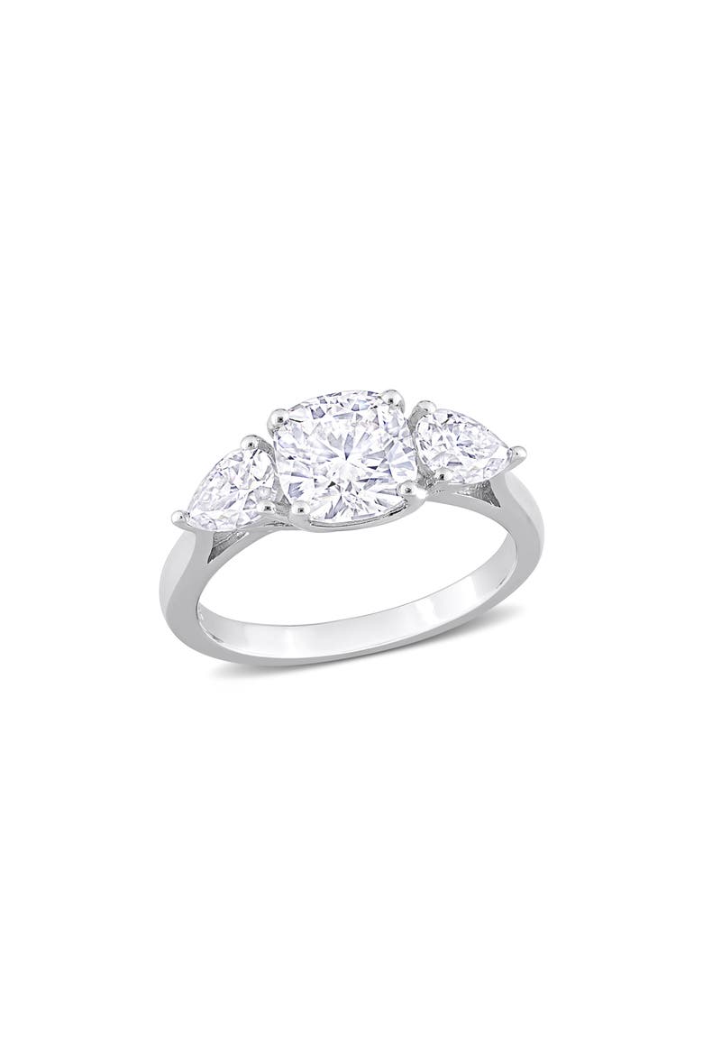 Cushion Cut & Pear Cut Moissanite Ring, Main, color, WHITE