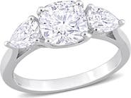 DELMAR Cushion Cut & Pear Cut Moissanite Ring
