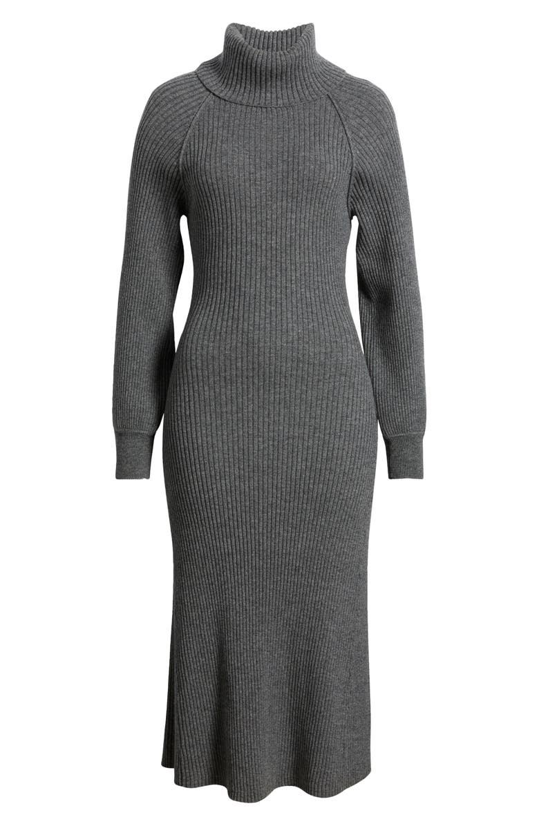 Rails Carrie Turtleneck Long Sleeve Wool Blend Midi Sweater Dress, Alternate, color, 