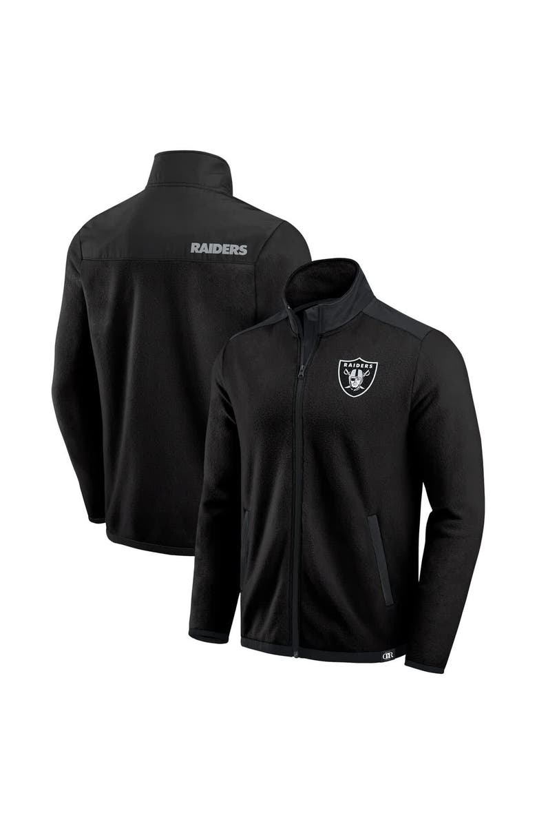 Darius Rucker Collection by Fanatics Men's Darius Rucker Collection by Fanatics Black Las Vegas Raiders Color Block Polar Fleece Full-Zip Jacket, Main, color, Black