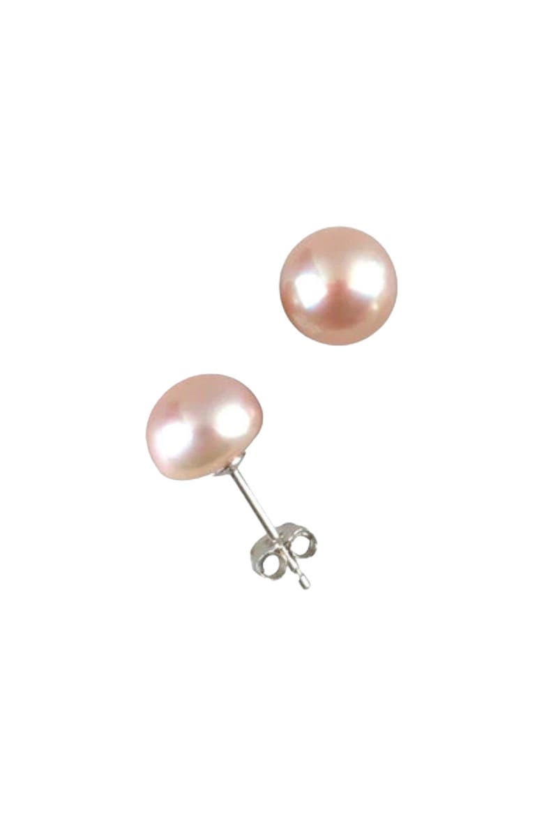 Pearl Earrings-Pearl Stud Earrings-Champagne Pearl Earrings, Main, color, Champagne