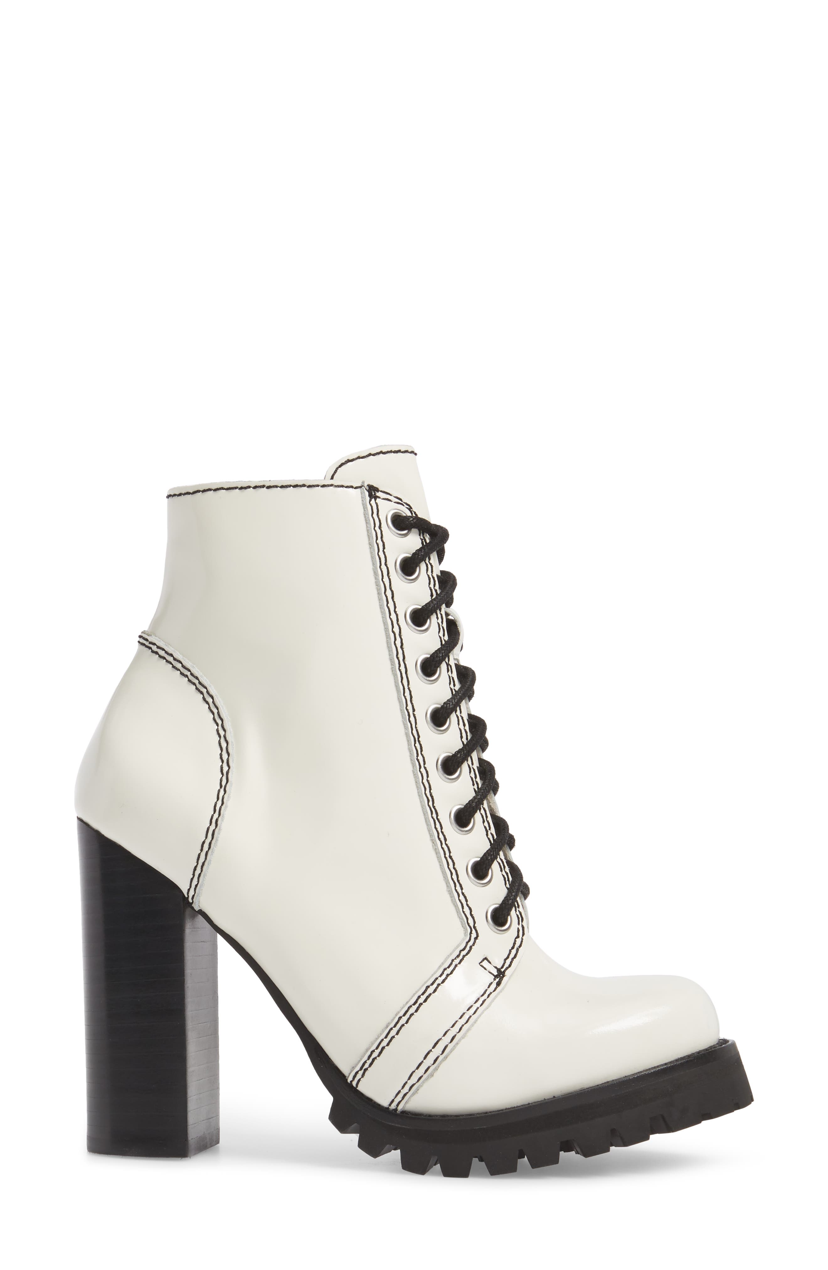 Legion Block Heel Boot, Alternate, color, WHITE BOX BLACK