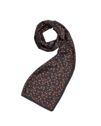 Fable England Deco Blooms Silky Lightweight Black Scarf