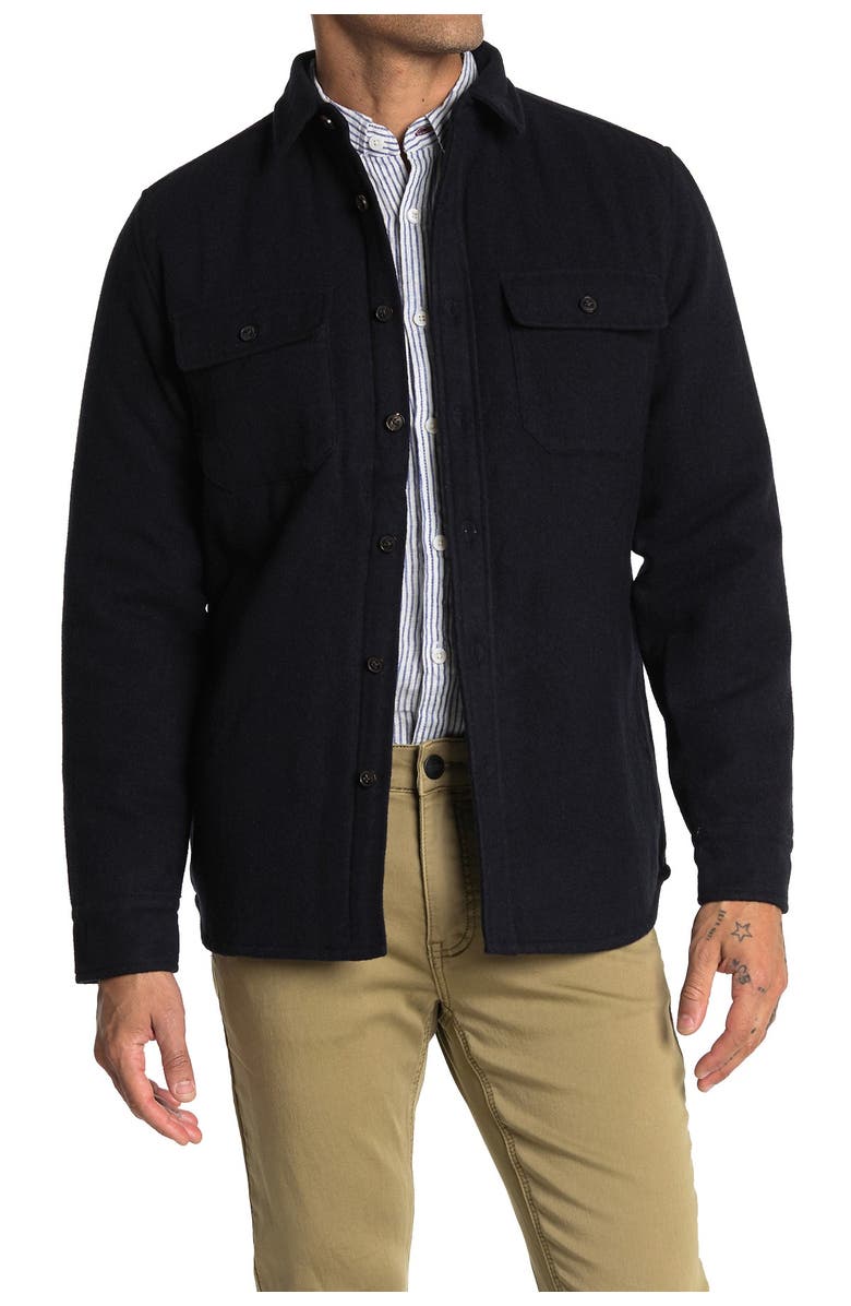 Gilded Age Melton Wool Blend Shirt Jacket, Main, color, 